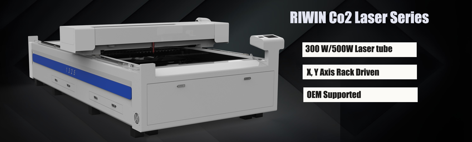 Rack driven laser cutting machine 300w